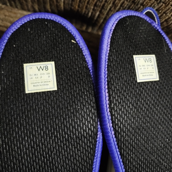 Rothy's Slip On Sneakers The Original Sand Beige Blue Women's Sz 8 Clean - Picture 5 of 11